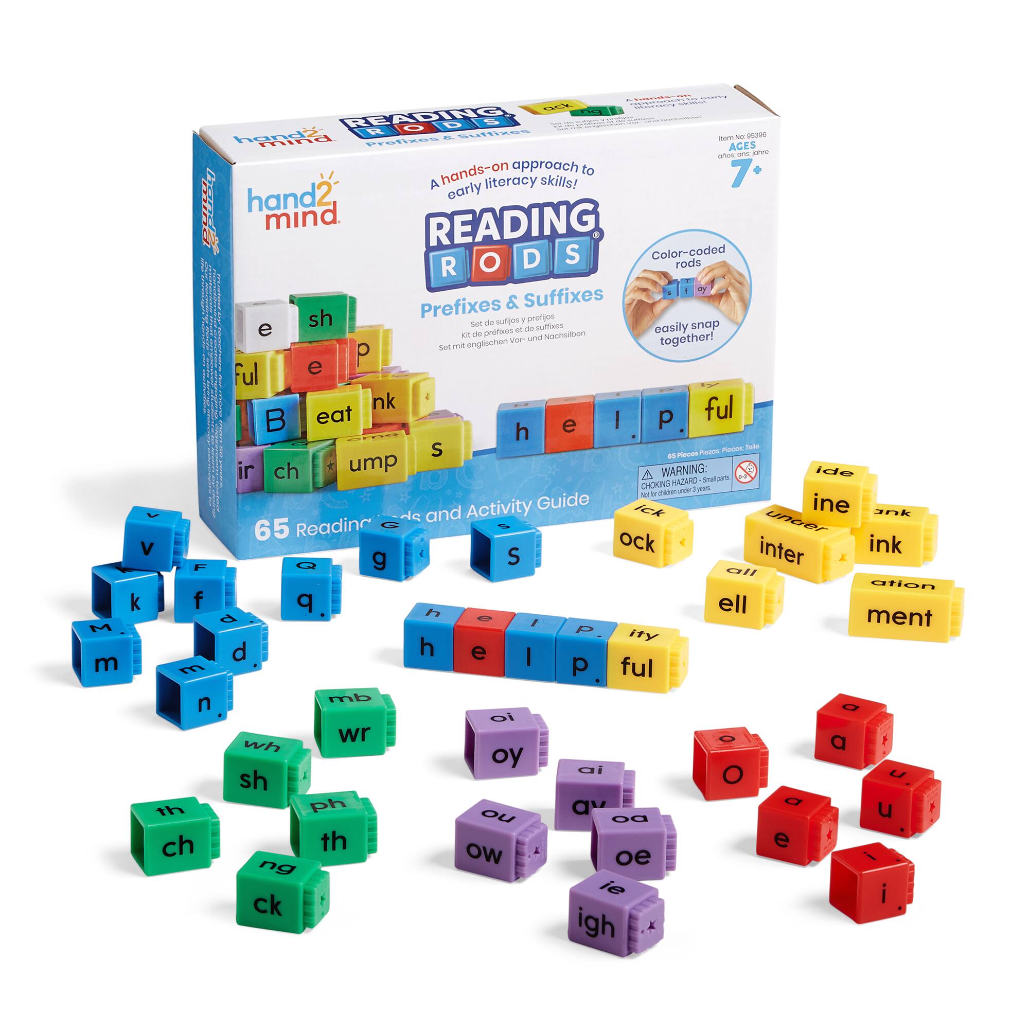 hand2mind Reading Rods® Prefixes, Suffixes & Root Words Set